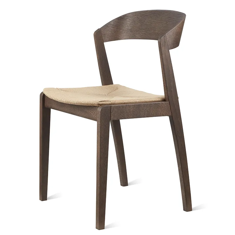 SM827 matstol Ek mockabrun lack oljad look