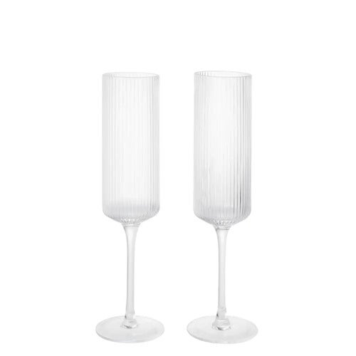 Ripple Champagne Glas 2-pack - Clear