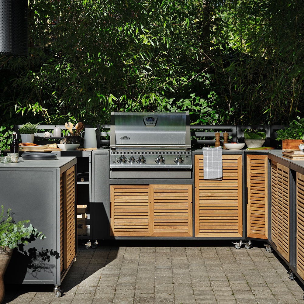 Fornax kök hörn stor svart/grå 