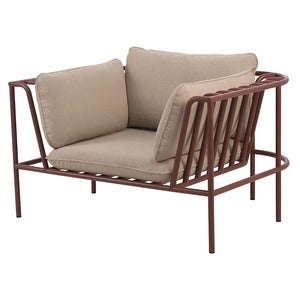 Collier fåtölj  Zin red / Teddy beige