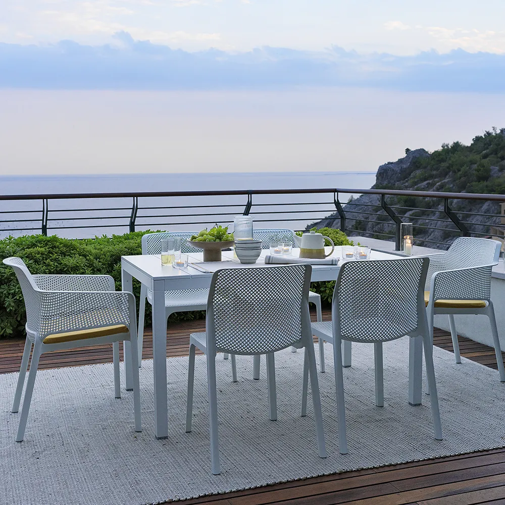 Rio Alu Matbord 210/280x100 cm White