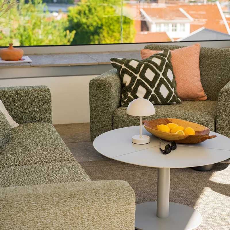 Peace lounge 46 soffbord 80 cm ljusgrå 