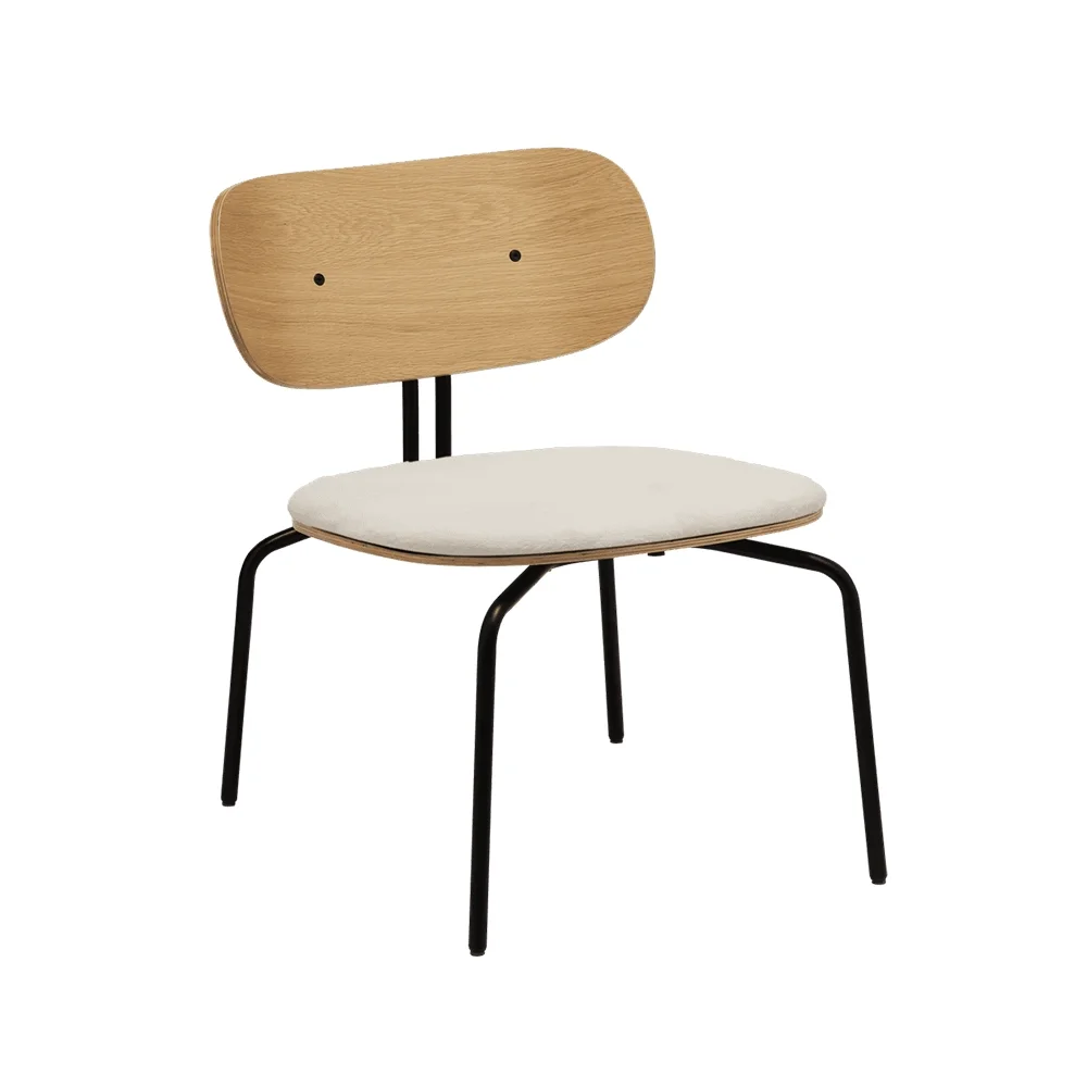 Curious Loungefåtölj Ek/Svart Teddy White