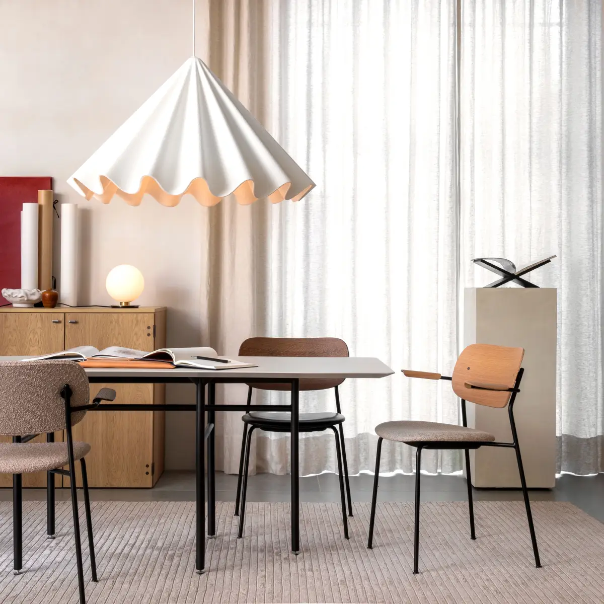 Dancing Taklampa Offwhite Ø95 cm