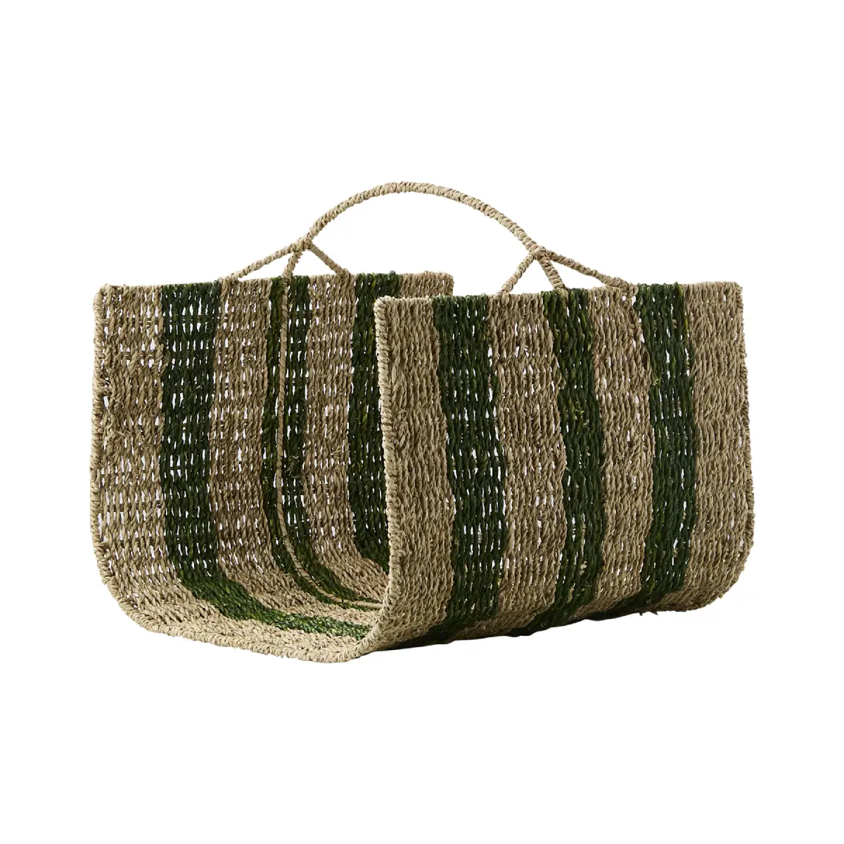 COLLECT Vedkorg Natur/Grön L42xW42xH42 cm