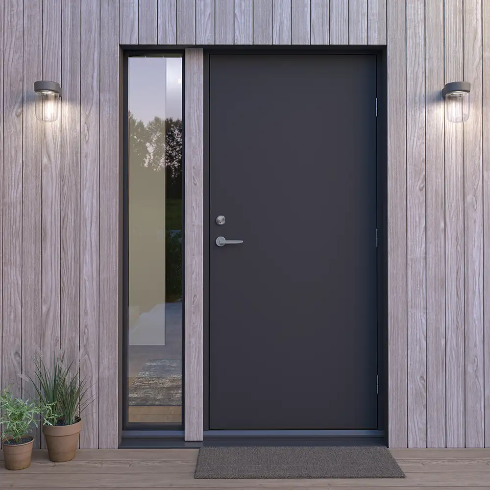 Moon vägglampa IP44 grafitstruktur LED