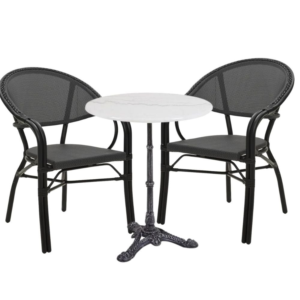 Bistrostol med karm Parterre Svart/Svart