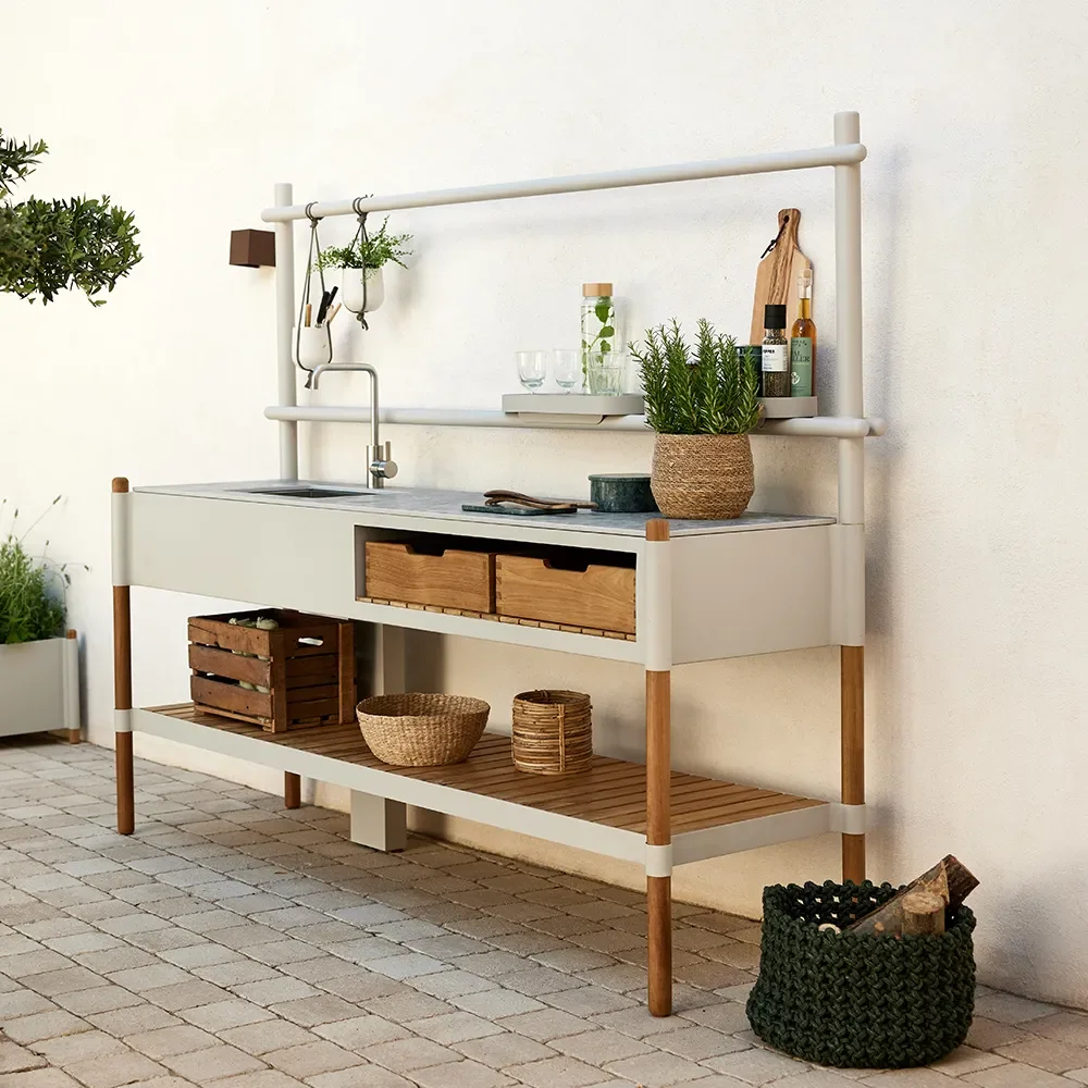 Sticks förvaringslådor 2 st Teak 