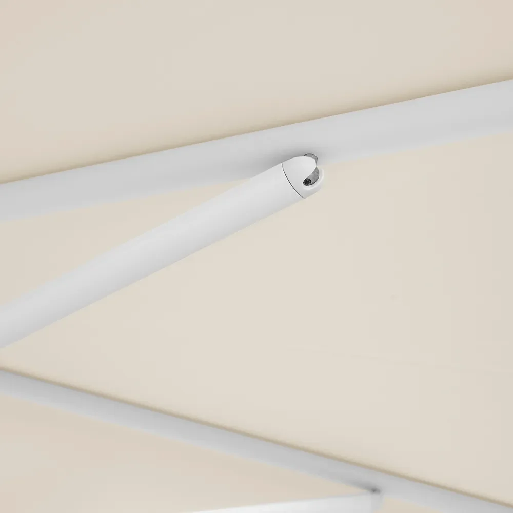 Twist 270 cm parasoll matt white Kat.5 502 Thunder