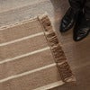 Calm Kelim Matta 80x200 cm- Dark Sand/Off-white