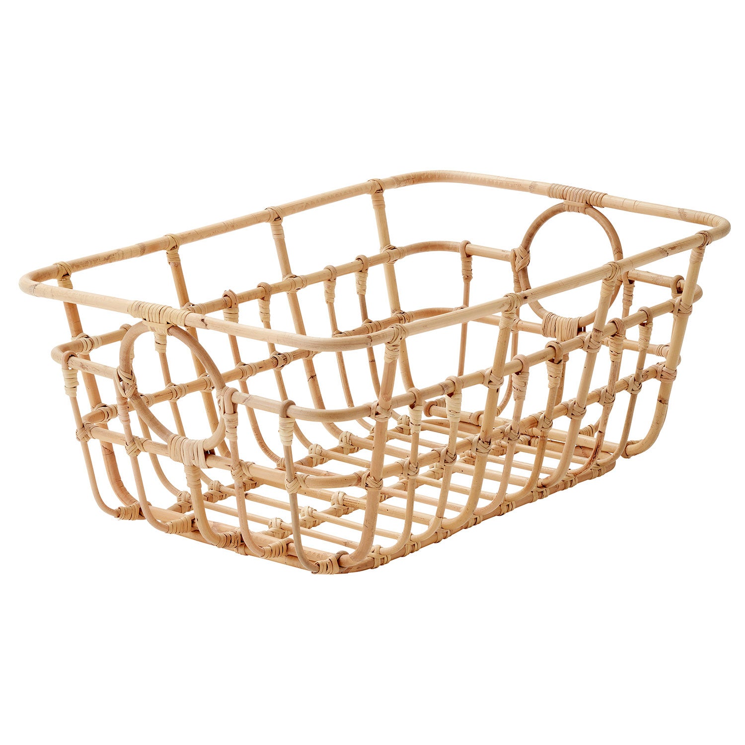 Carry Me Basket Låg Natural Rattan 