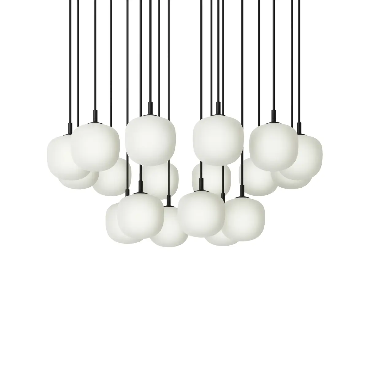 Rime Pendant Cluster - Ø12 - 18 - White / Black