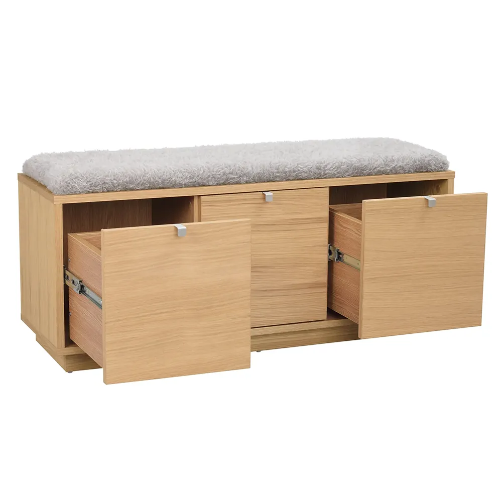 Confetti förvaringsbänk oljad ek/fårskinnslook