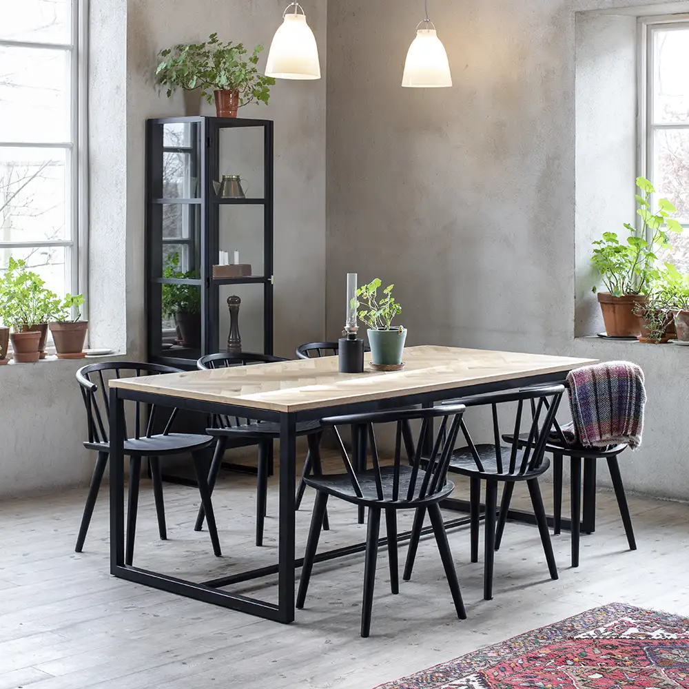 Edda Matstol svart 2-pack