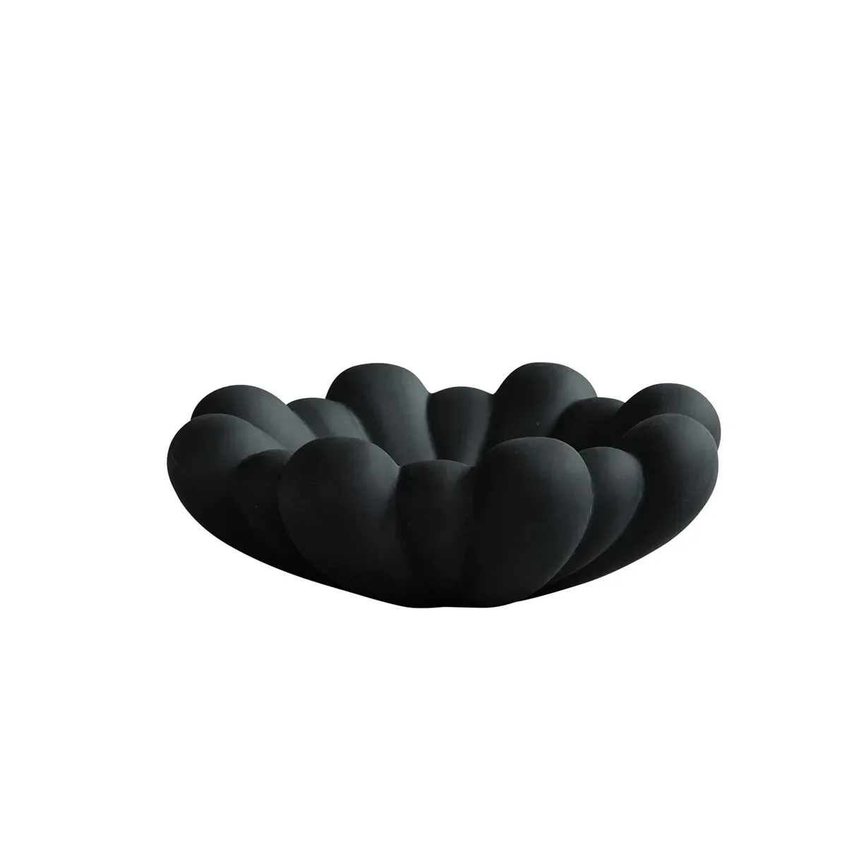 Handgjord Dekorationsskål Bloom Black Ø 28,5 cm
