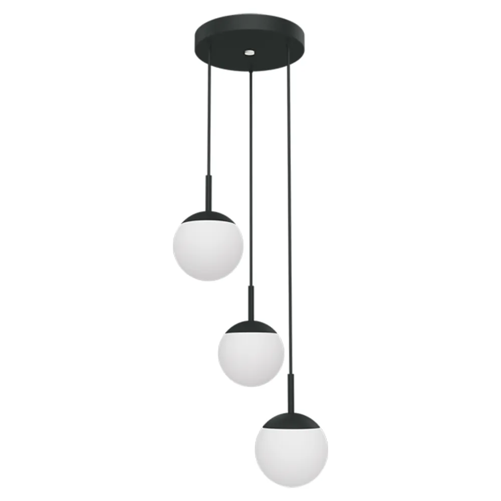Mooon! Trippel taklampa Anthracite