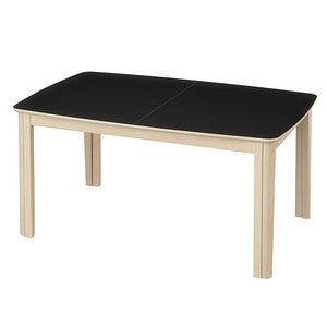 SM107 Matbord 101x160-316-368 cm Vitoljad ek - Svart nanolaminat