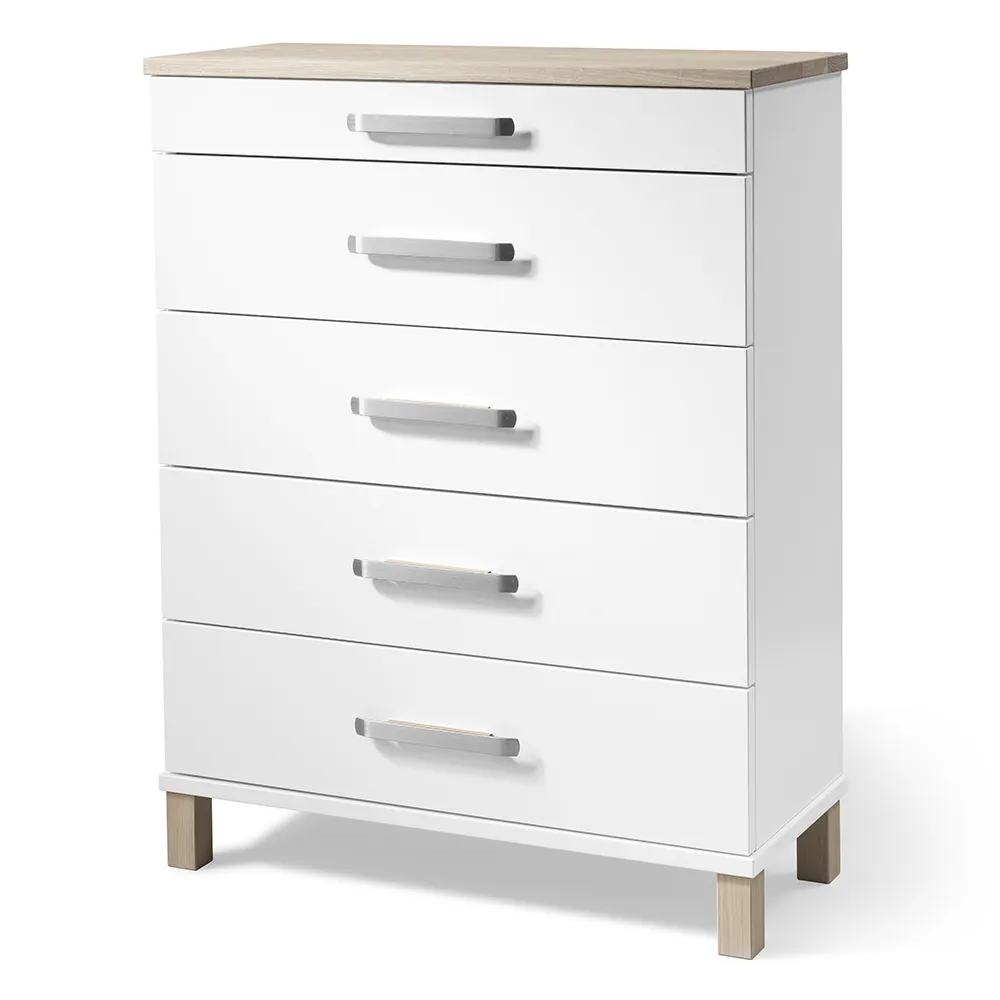 Nadja Byrå H93 B70 Vitlackad/Vitoljad Ek