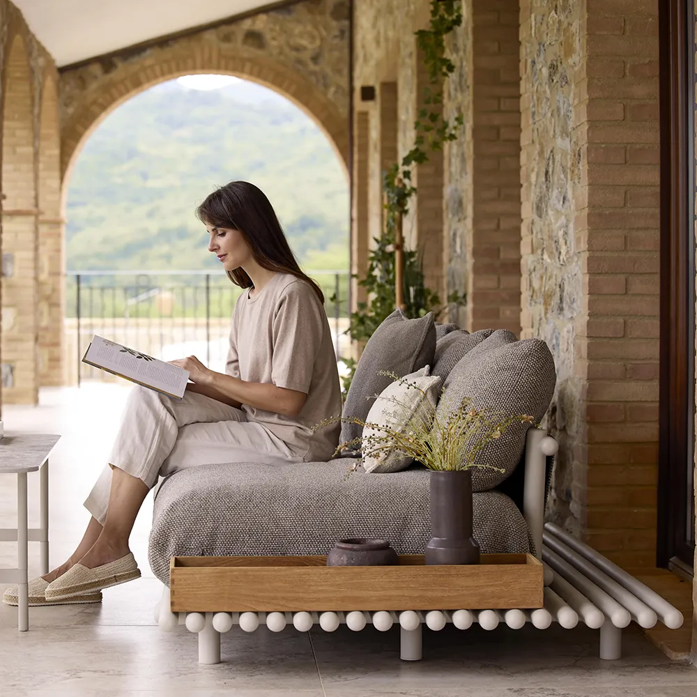 Sticks divansoffa Alu/umber brown