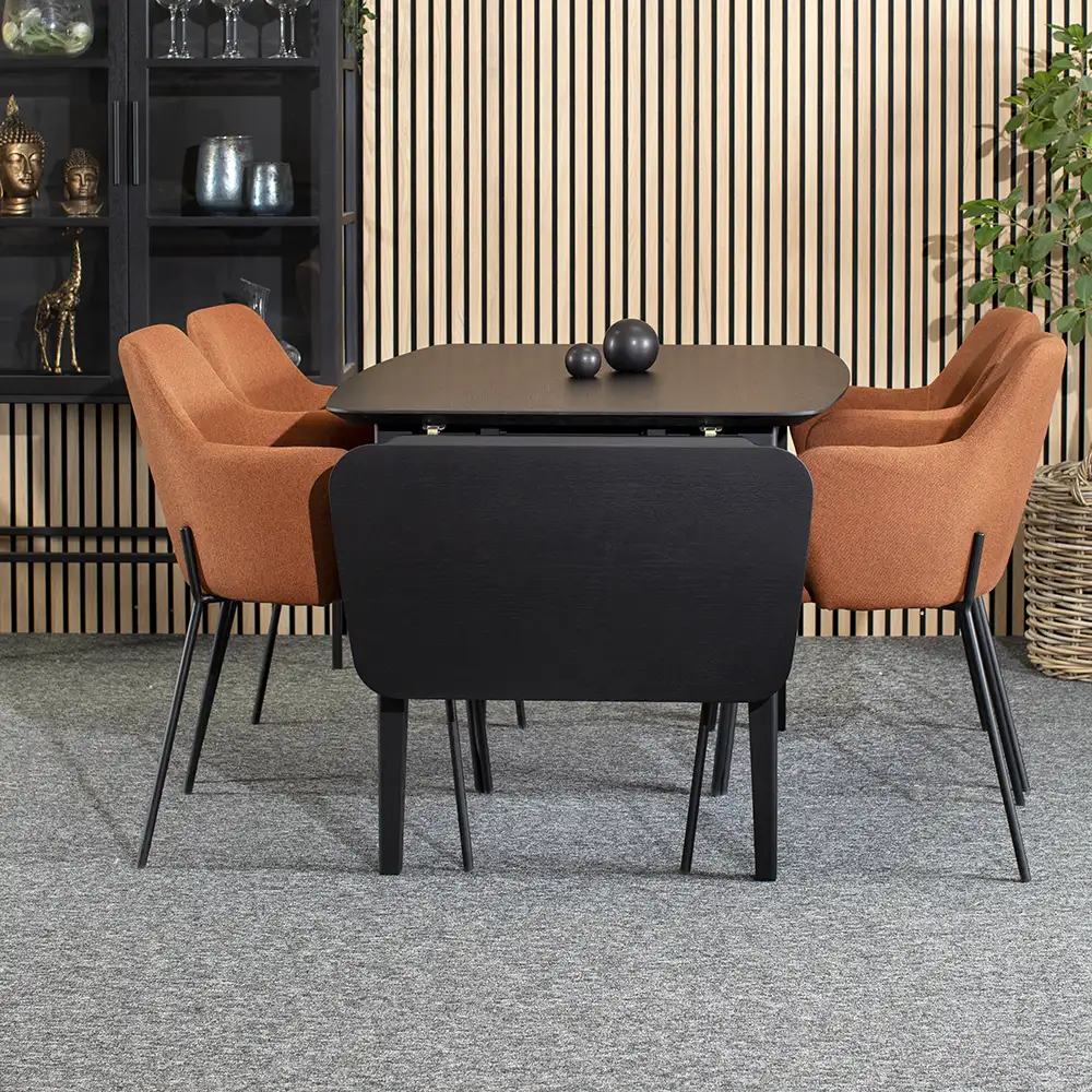 Ella Matbord 125x85 med klaff svart