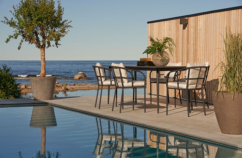 Saltö Matbord 240X86 Cm Mörkgrå 