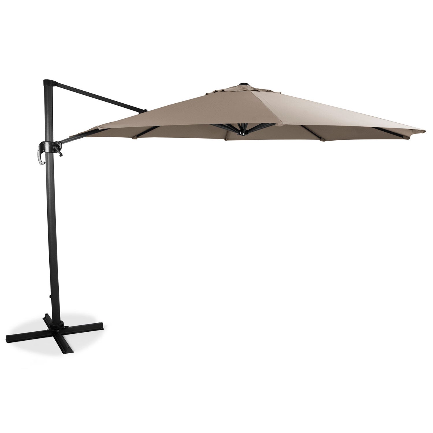 Hängparasoll 350 cm beige aluminium 