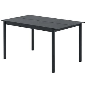 Linear Steel Matbord 140X75 cm Anthracite Black 