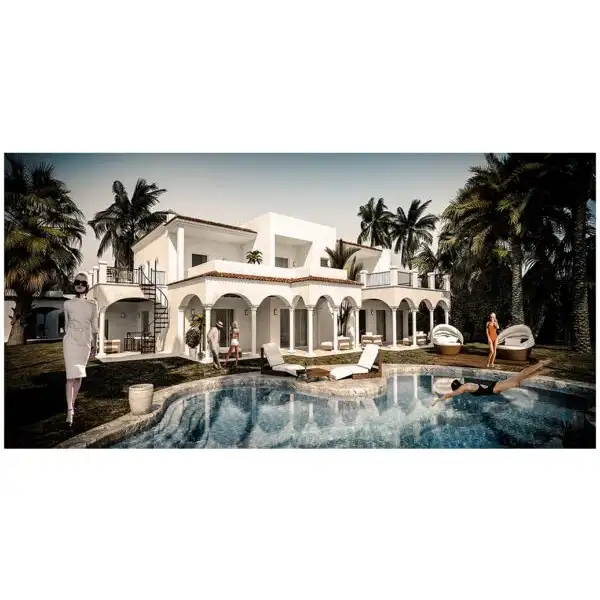 Väggdekor Afternoon in Palm Beach 180x75 cm