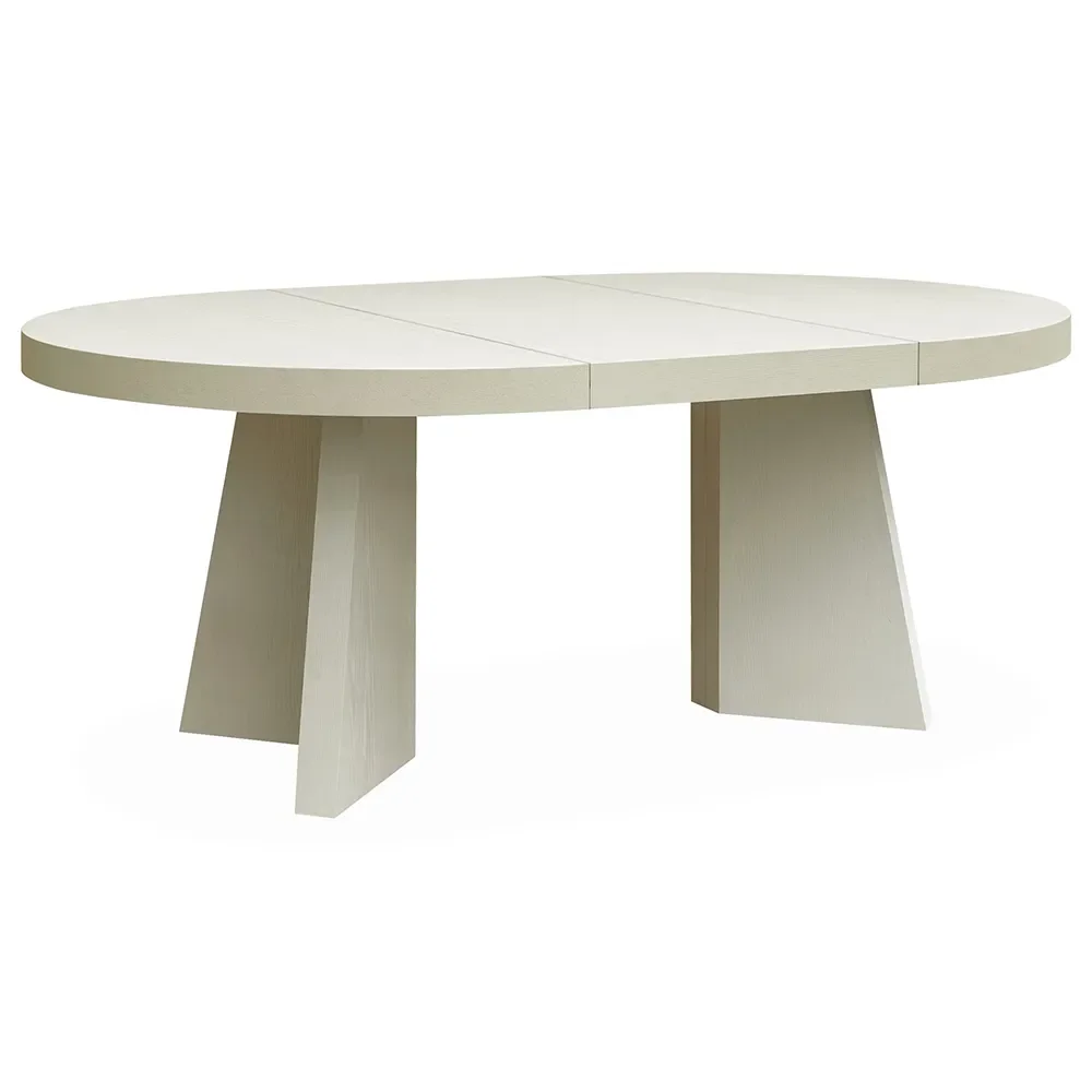 TRENT matbord delbart 130-150x130 cm-Ivory mist