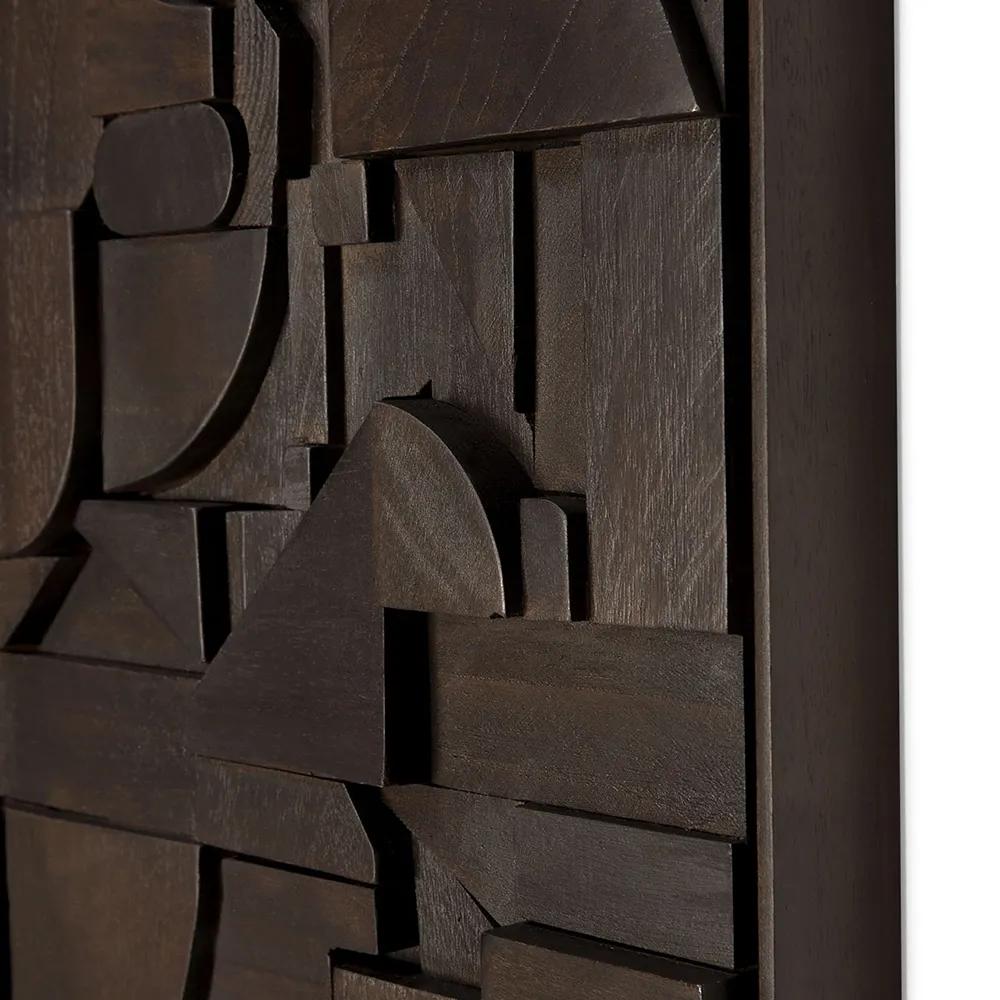 Bricks Väggdekor 100x100 cm Brun