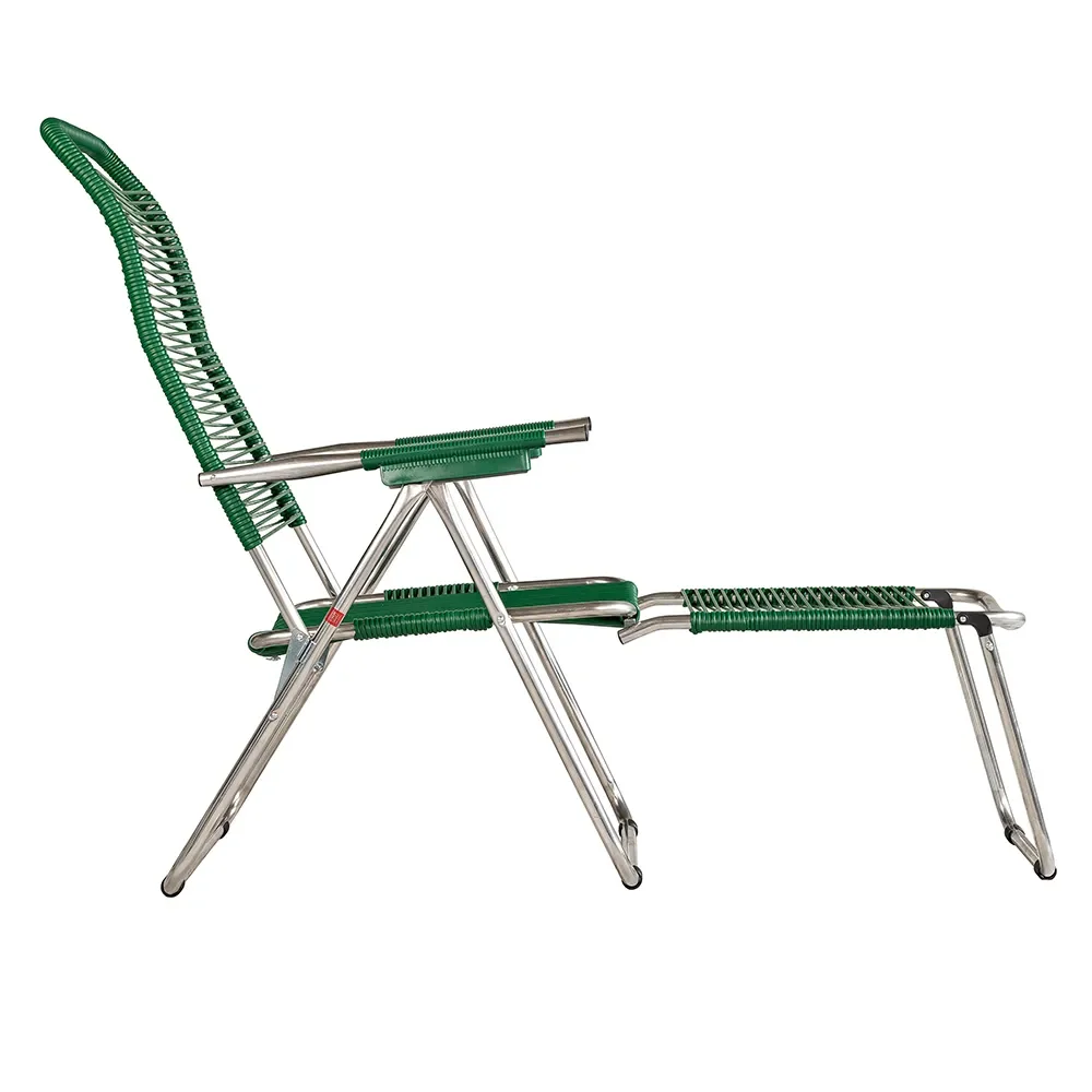 Spaghetti footrest green matt aluminium 
