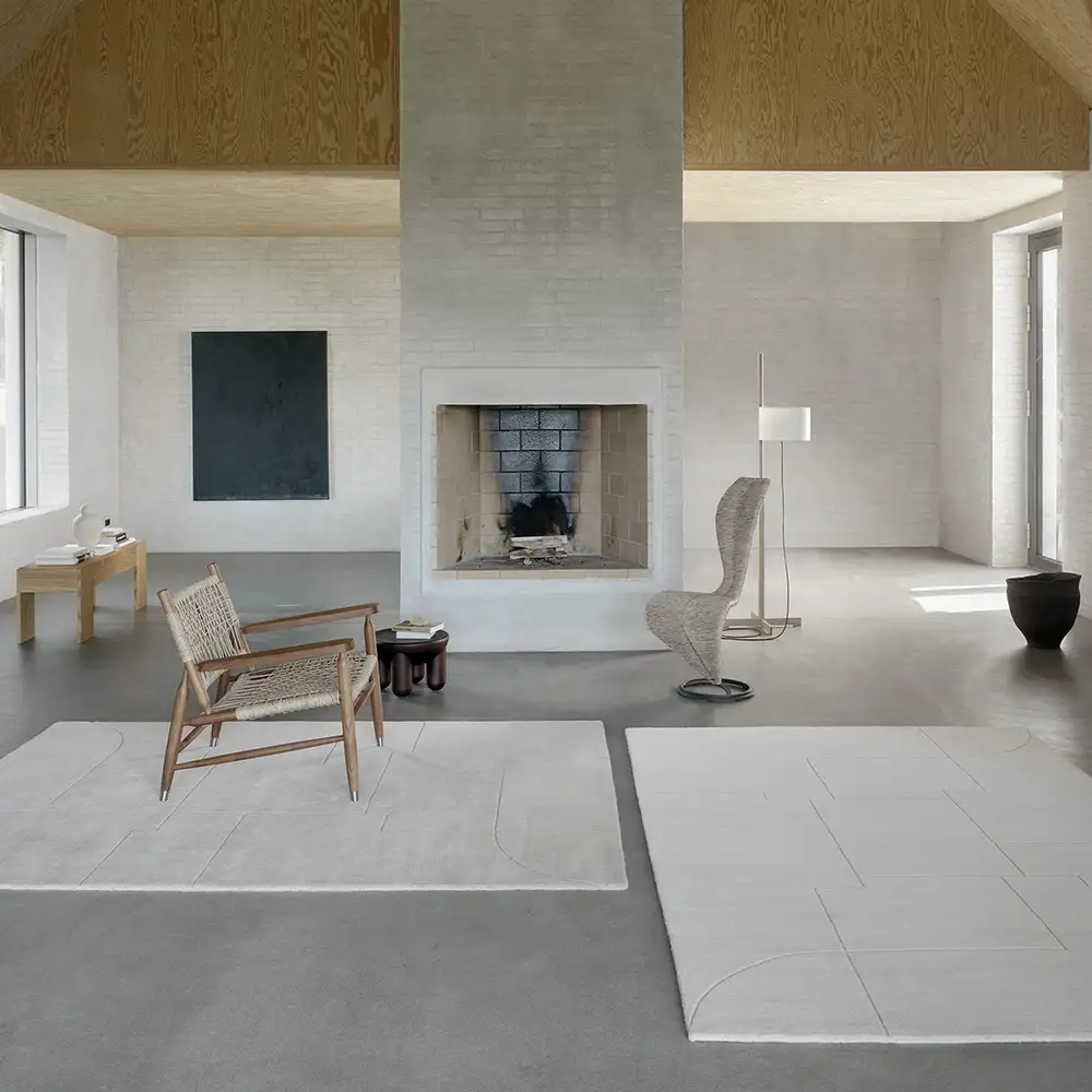 Geometric Maze White 140x200 matta 