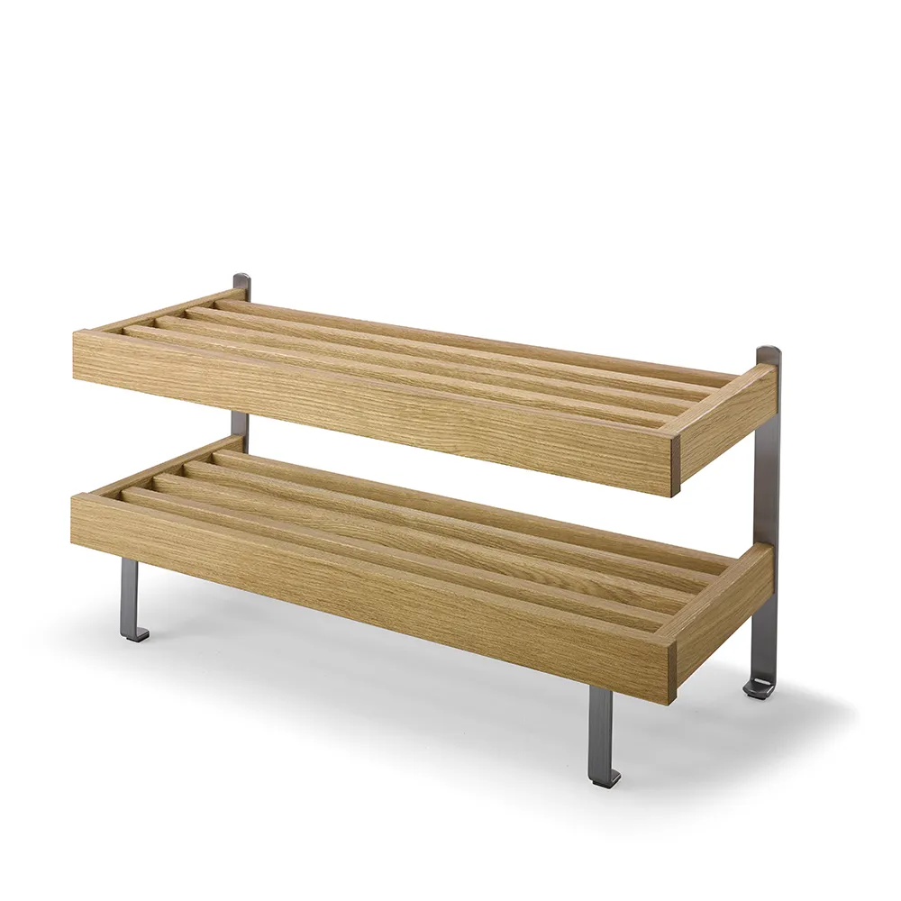 Nadja Skohylla 80 cm Lackad Ek/Slipat stål