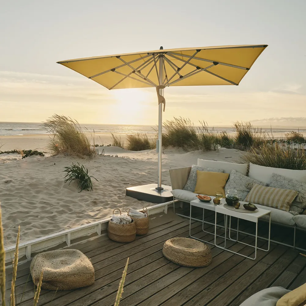 Fortello LED 350x350 cm parasoll alu Cat.5 639 Blush