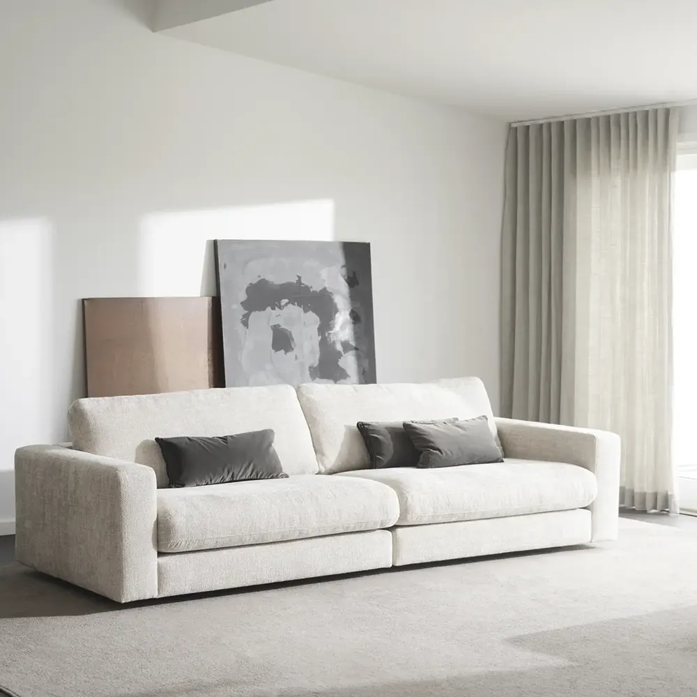 Duncan soffa 3-sits tyg Robin ljusgrå