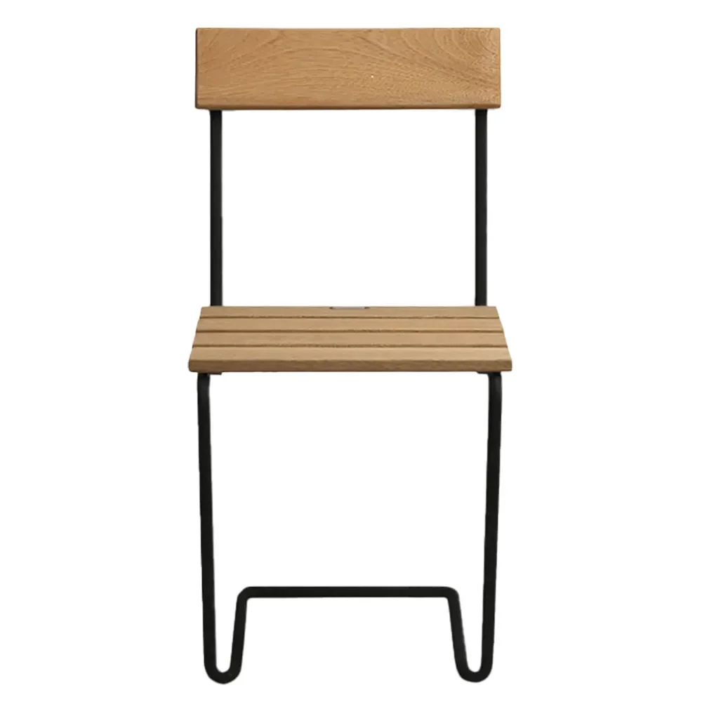 Stol 1 Oljad Ek / Svart Stativ