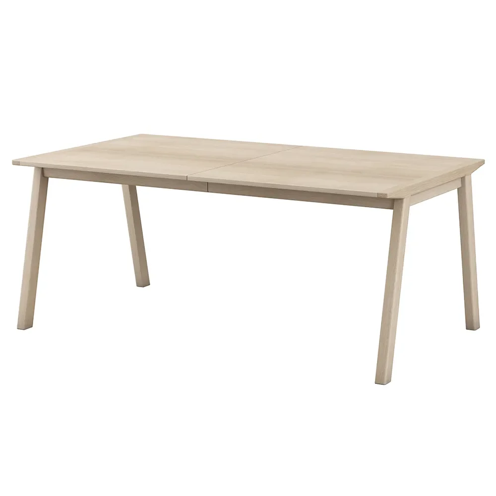 SM142 Matbord 100x74-270 cm Ek massiv Vitoljad