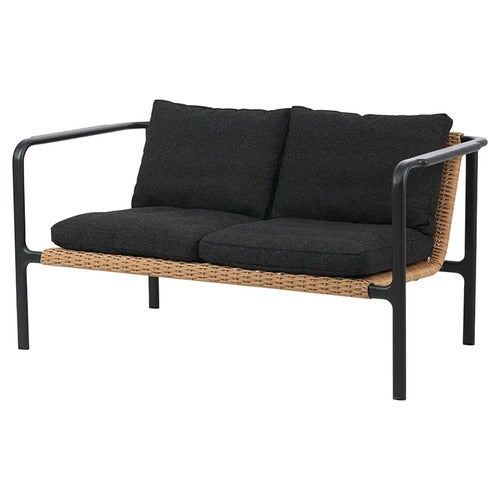 Motty 2-sits soffa svart / Teddy black