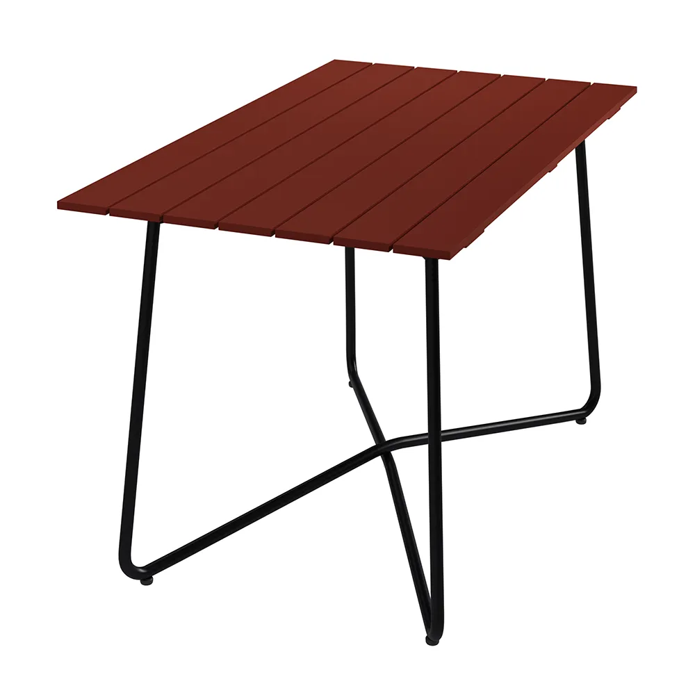 Bord B25A 120 cm Mörkröd / Svart