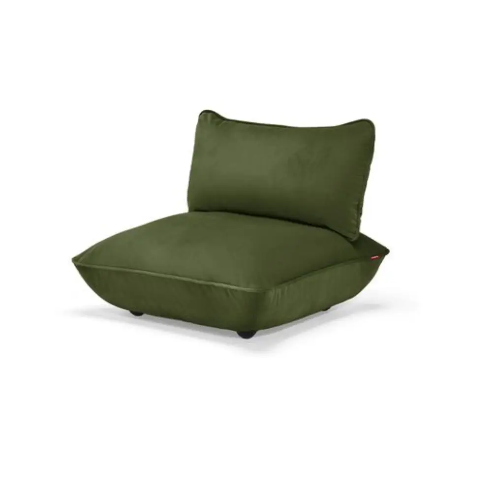 sumo seat velvet soffmodul recycled deep green