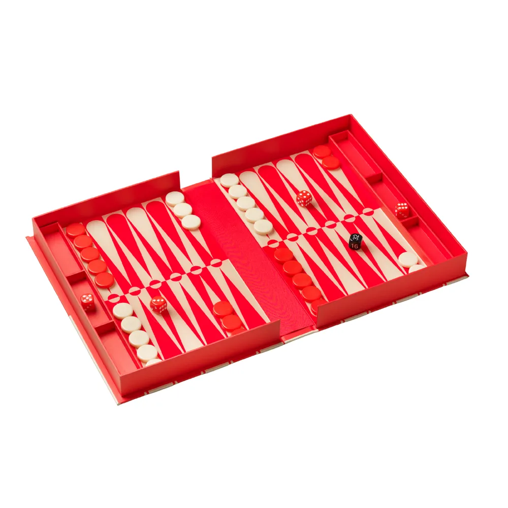Backgammon Art of Red/Cream