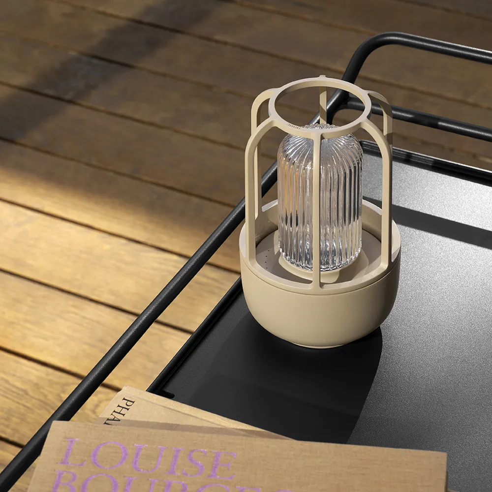 Portabel solcellslampa LIGHT No.1 Beige