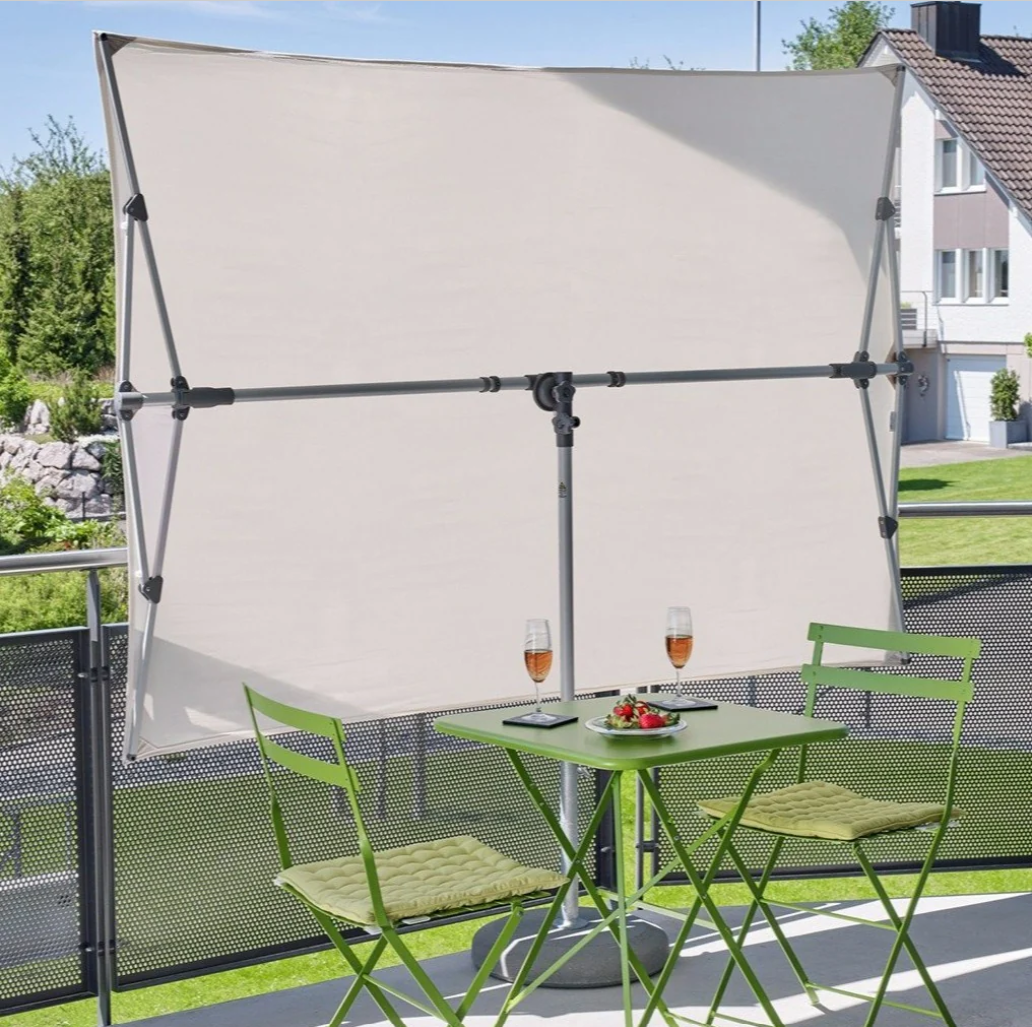Flex Roof 195x140cm parasoll Sand White Glatz