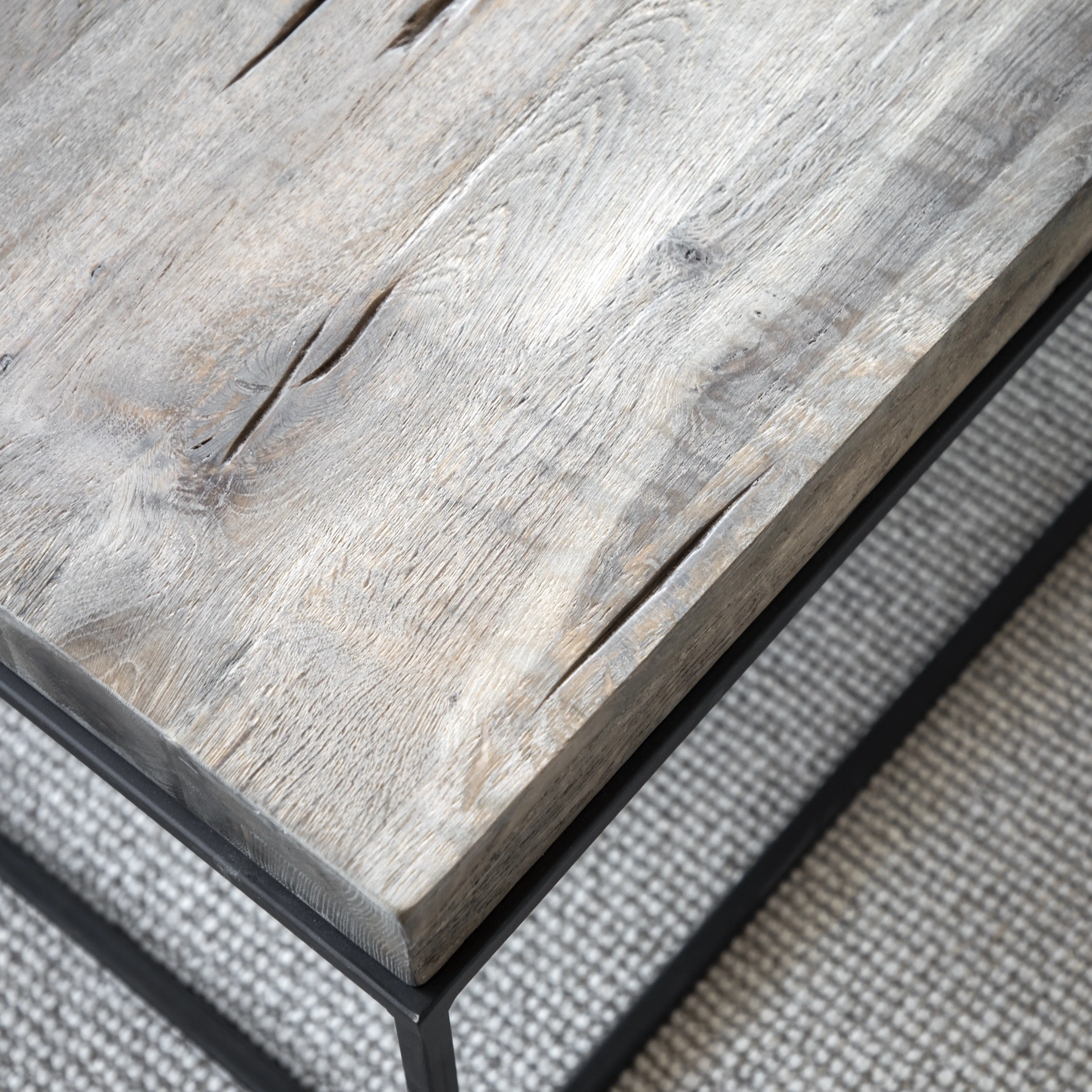 Soffbord Carlisle 100x100 cm silver back