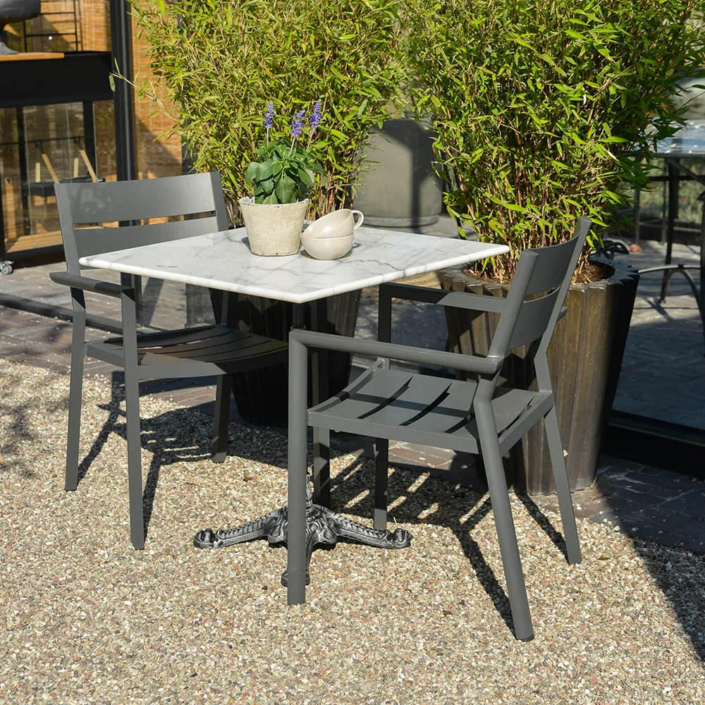 Loire marmor bord 70x70 cm vit 