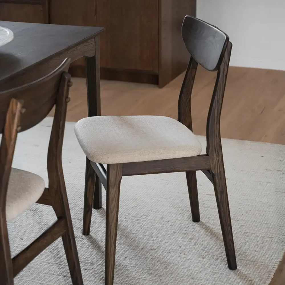 Rodham stol brun ek/beige