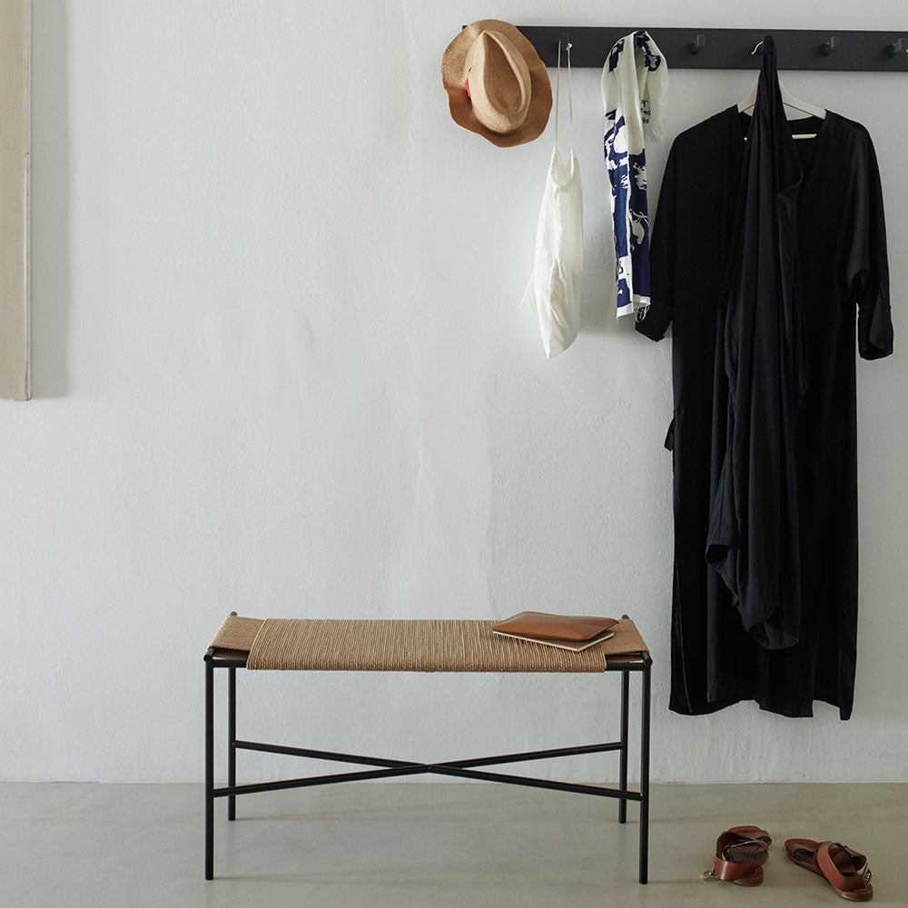 Vent bänk svart / rotting