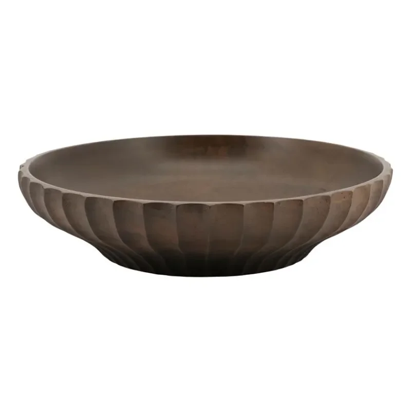 Yori large Skål 25x25x6 cm Mangoträ dark brown
