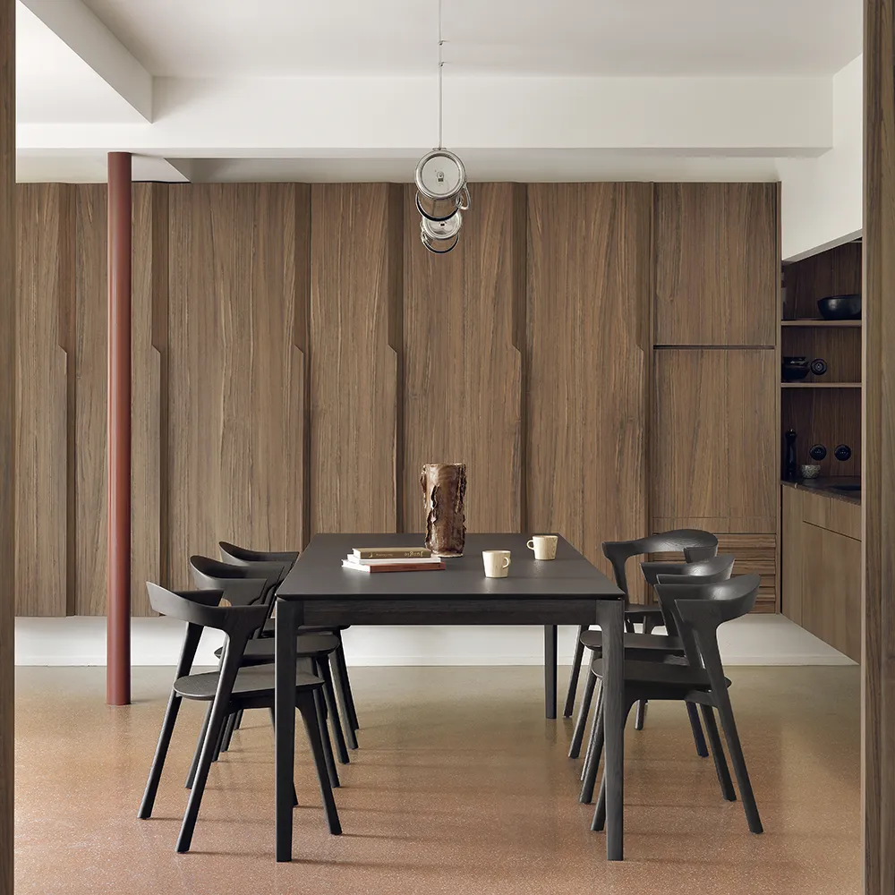 Bok Matbord 100x240 cm Brunlackad Ek