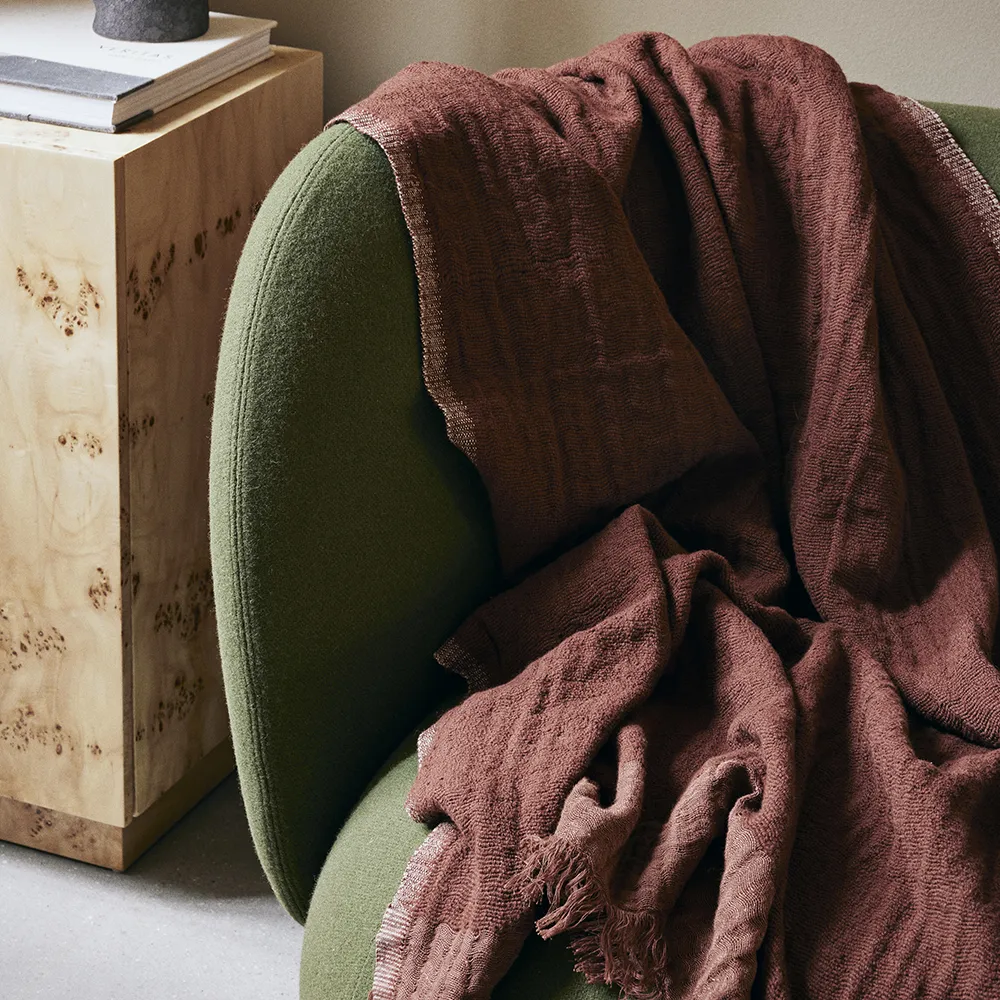 Weaver Pläd - Red Brown